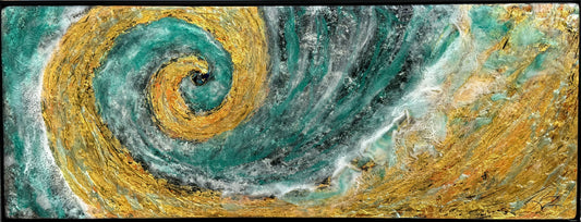Aureate Eventide           48” x 18” wood canvas